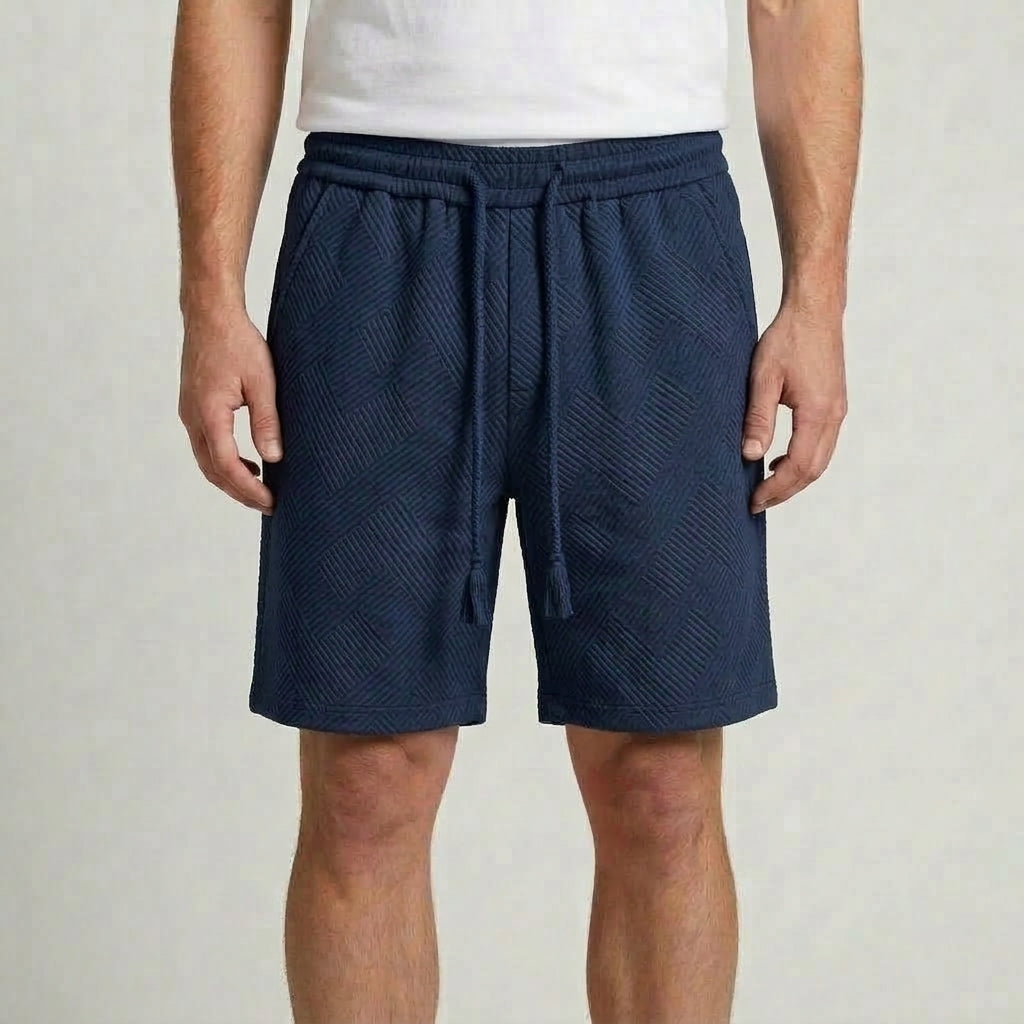Texturerade Shorts Herr Minimal Sommar Stil