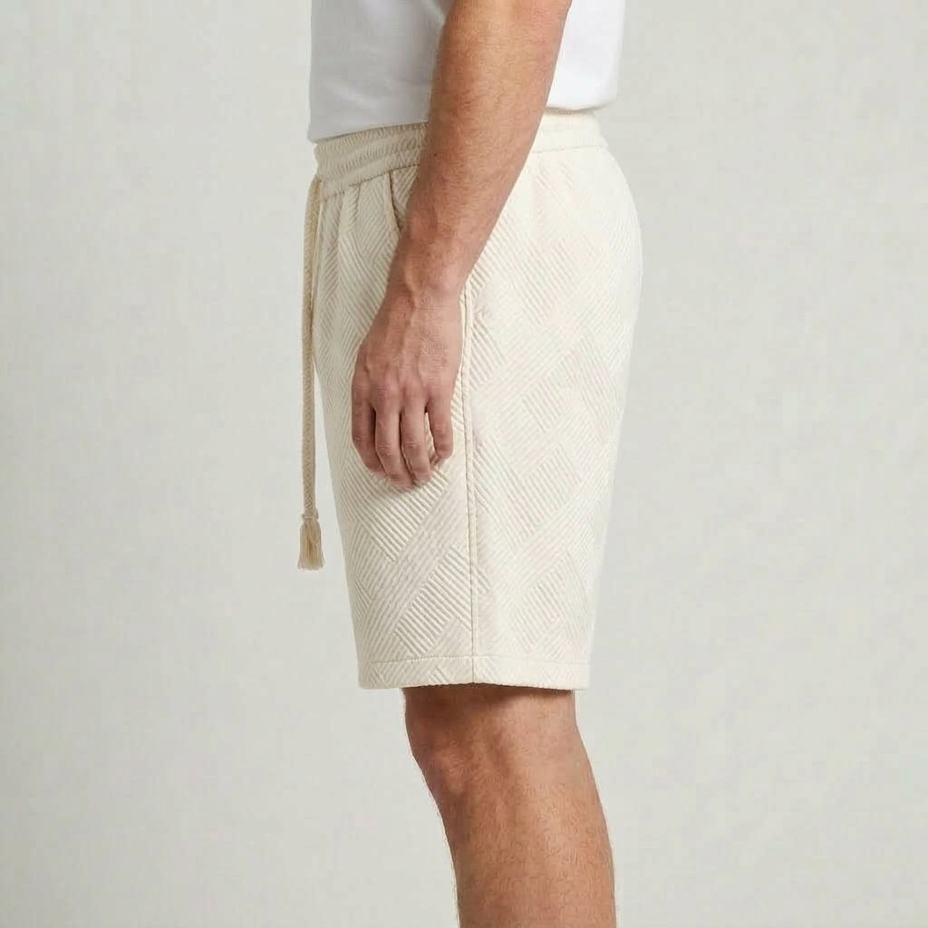 Texturerade Shorts Herr Minimal Sommar Stil