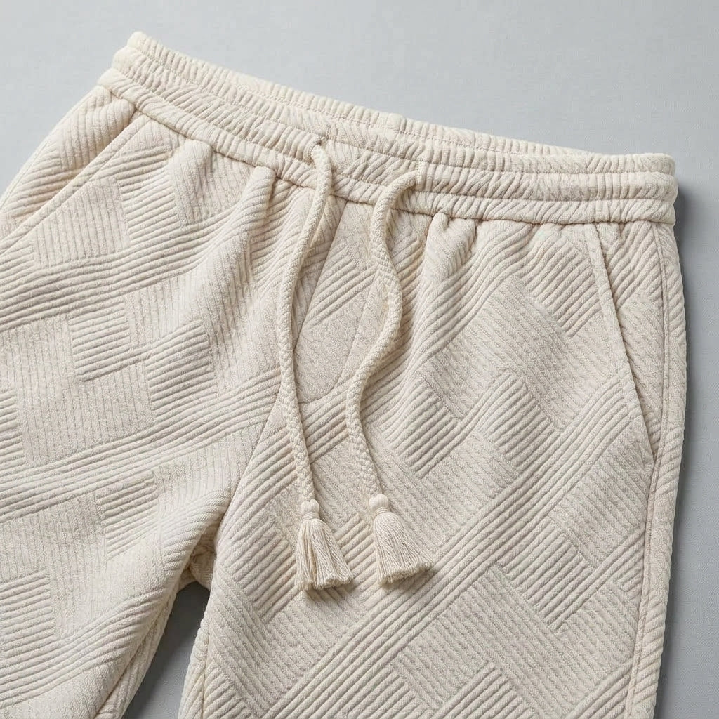 Texturerade Shorts Herr Minimal Sommar Stil