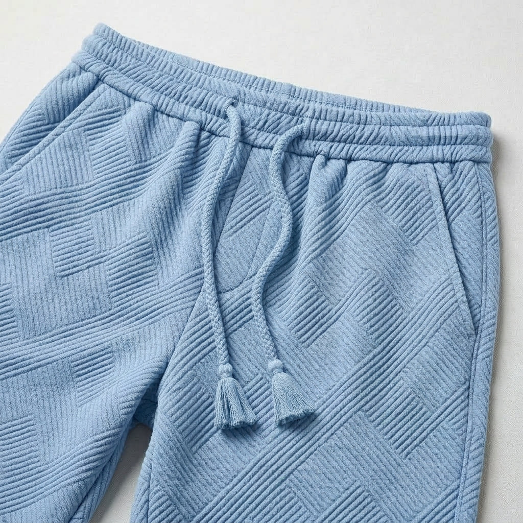 Texturerade Shorts Herr Minimal Sommar Stil