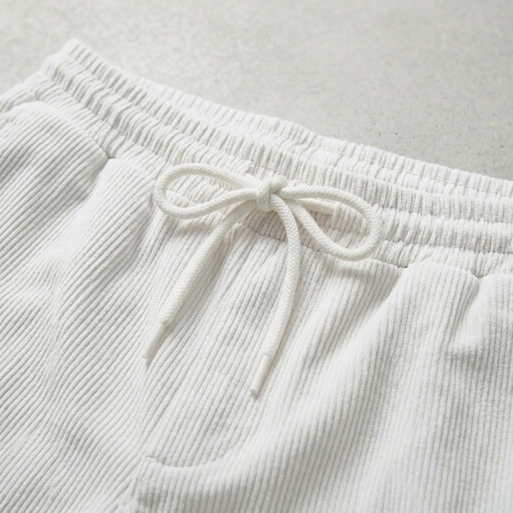 Avslappnade Shorts Med Struktur