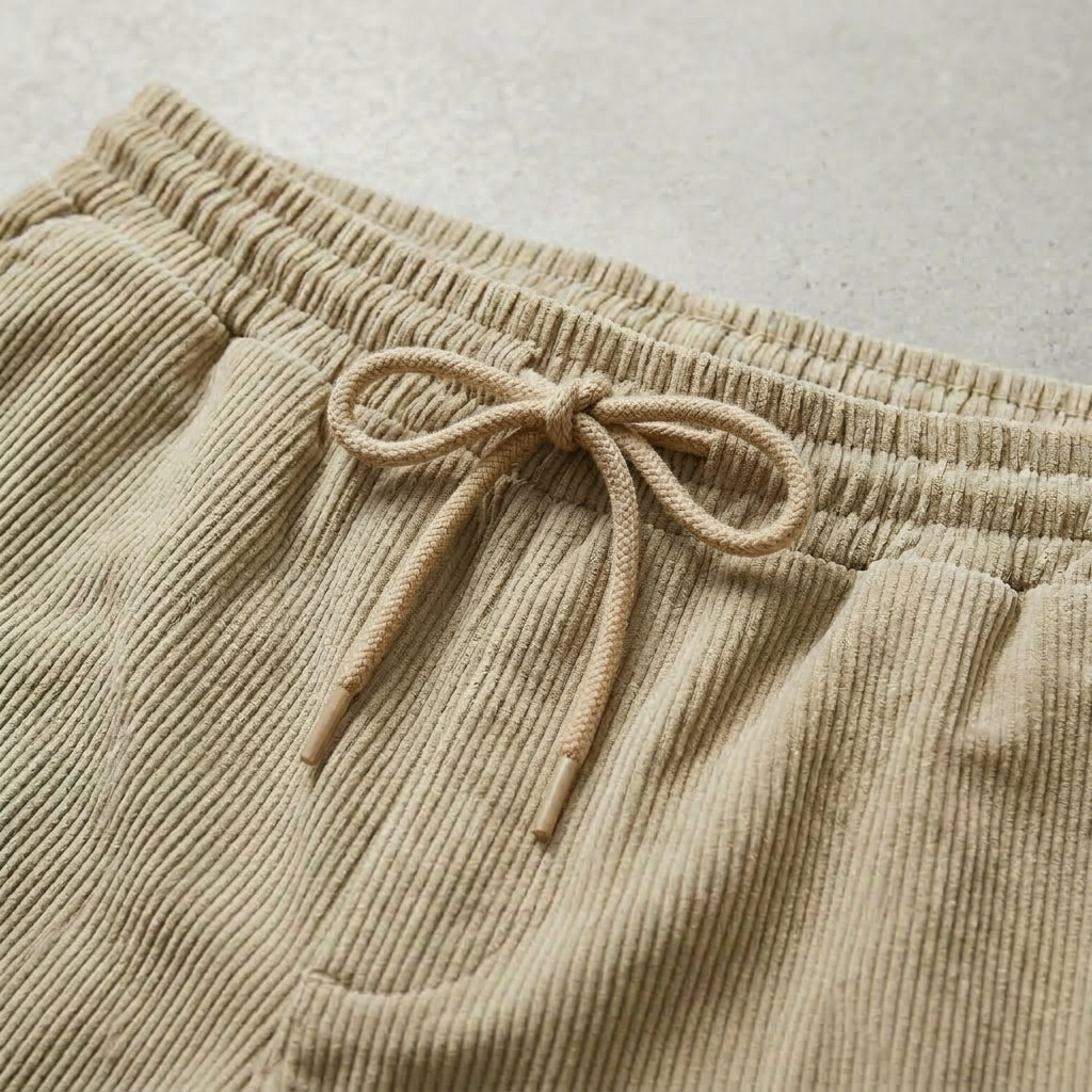 Avslappnade Shorts Med Struktur