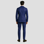Slim Fit Tredelad Kostym med Smokingjacka 2