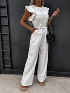 Sofistikerad jumpsuit med vida byxor 2