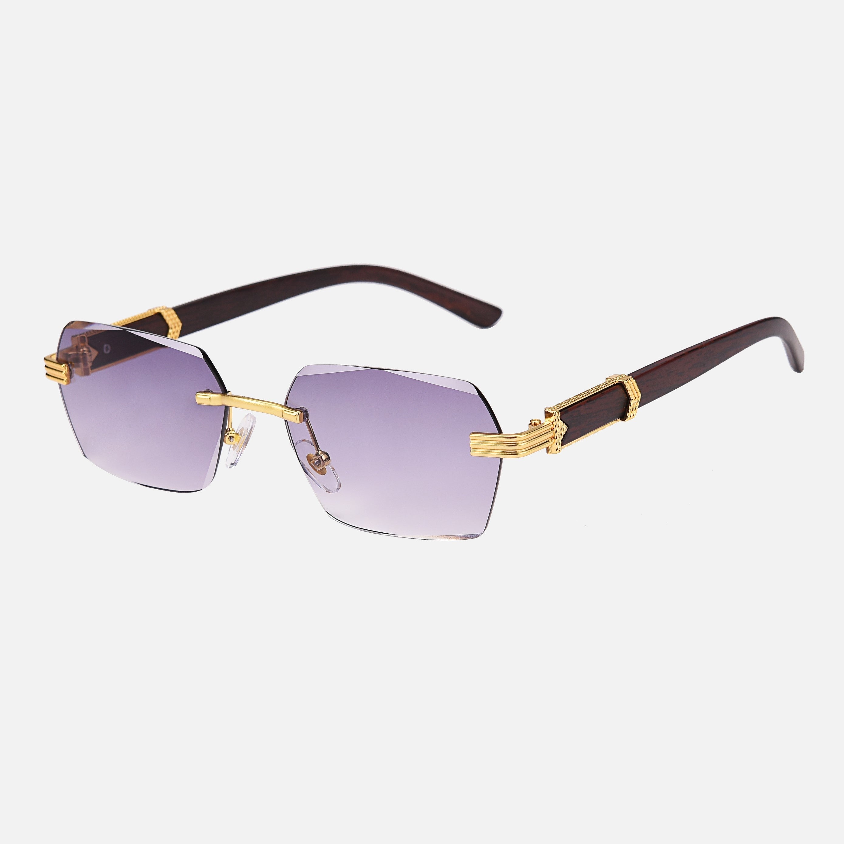 Trä Guld Solglasögon UV-400 Unisex Regular Fit 2