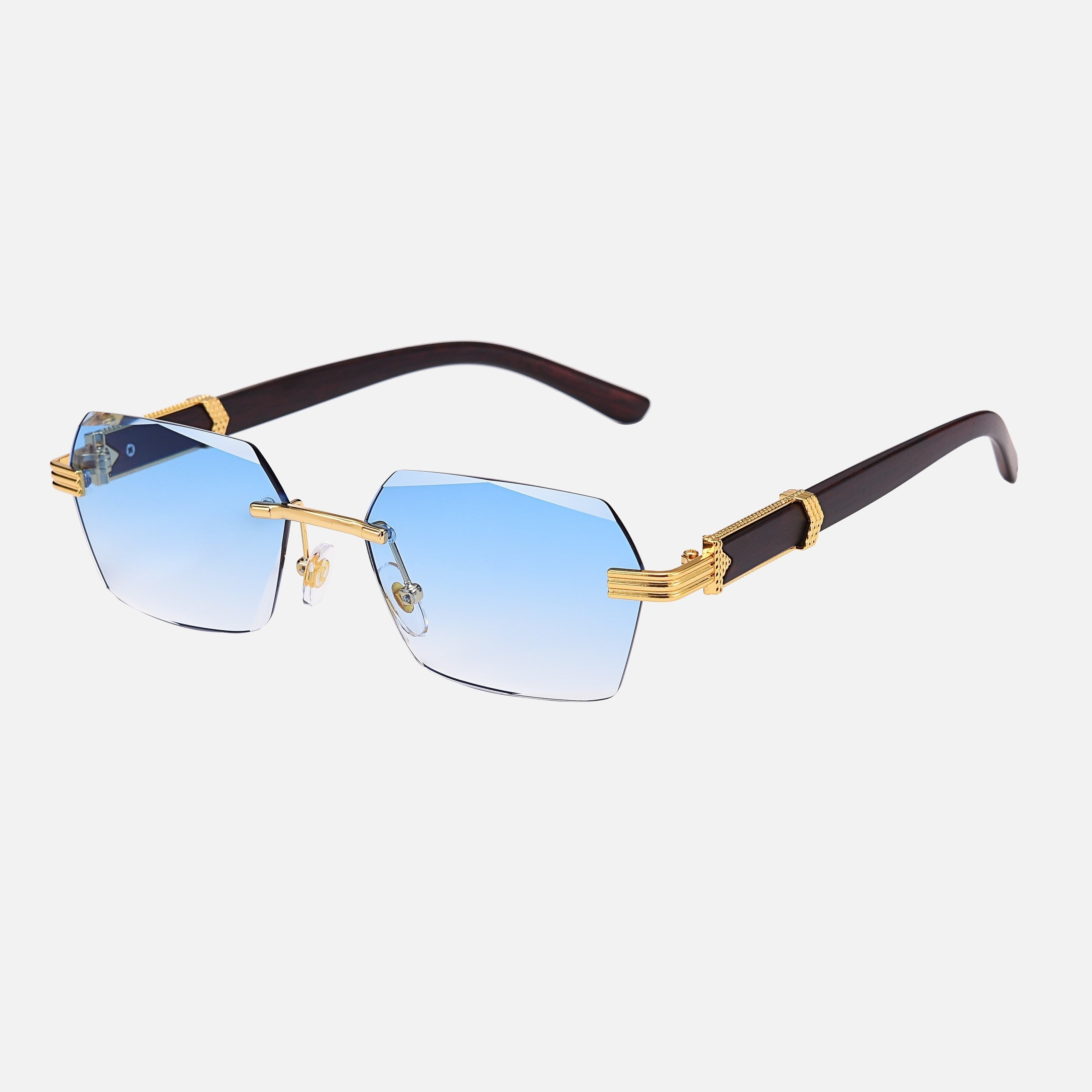 Trä Guld Solglasögon UV-400 Unisex Regular Fit 4