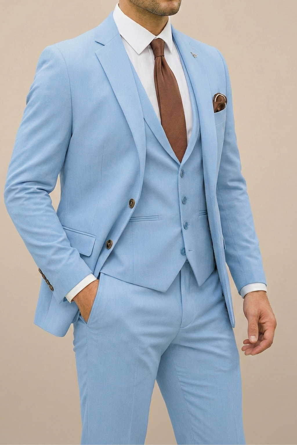 Tredelad slim fit kostym 2