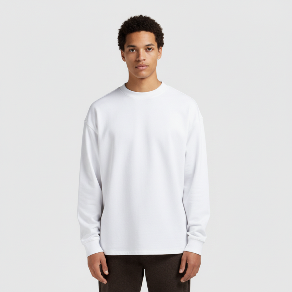 Långärmad t-shirt i mjuk bomullsblend