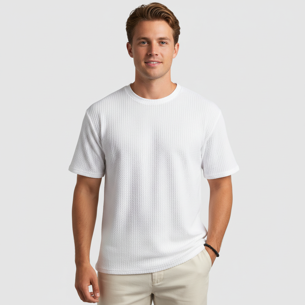 Tidlös t-shirt med subtil struktur