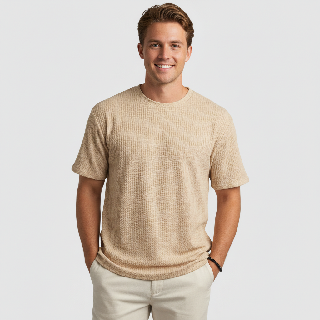 Tidlös t-shirt med subtil struktur