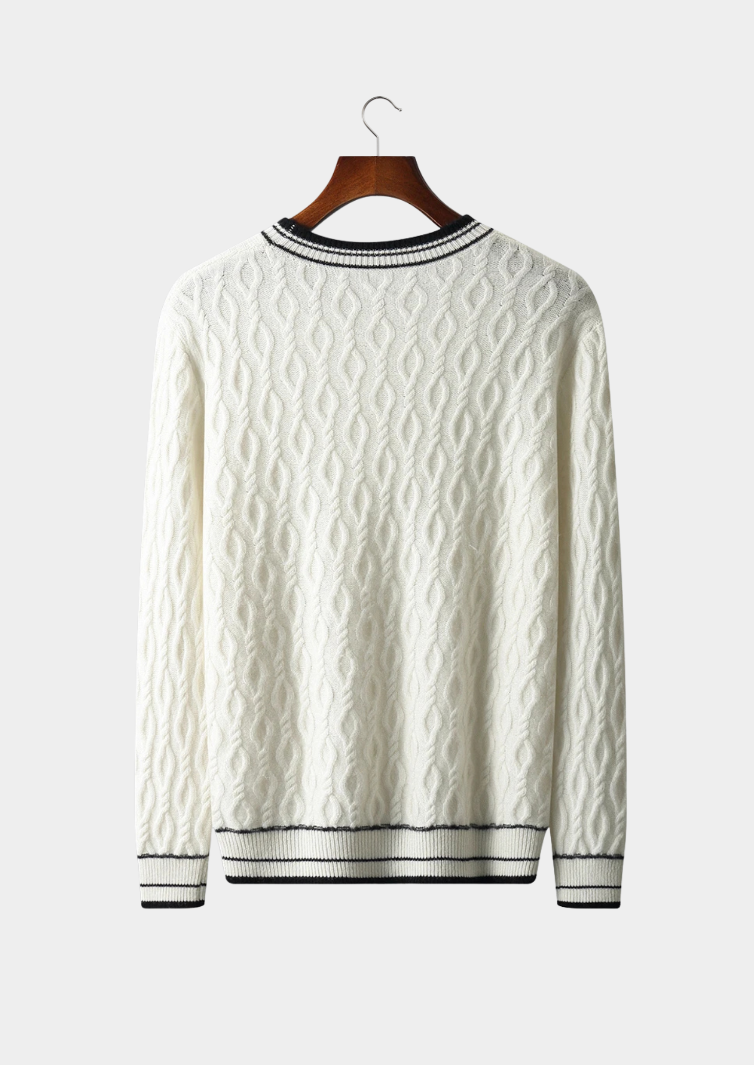 Ull Grå Crewneck Mjuk Regular Fit 2
