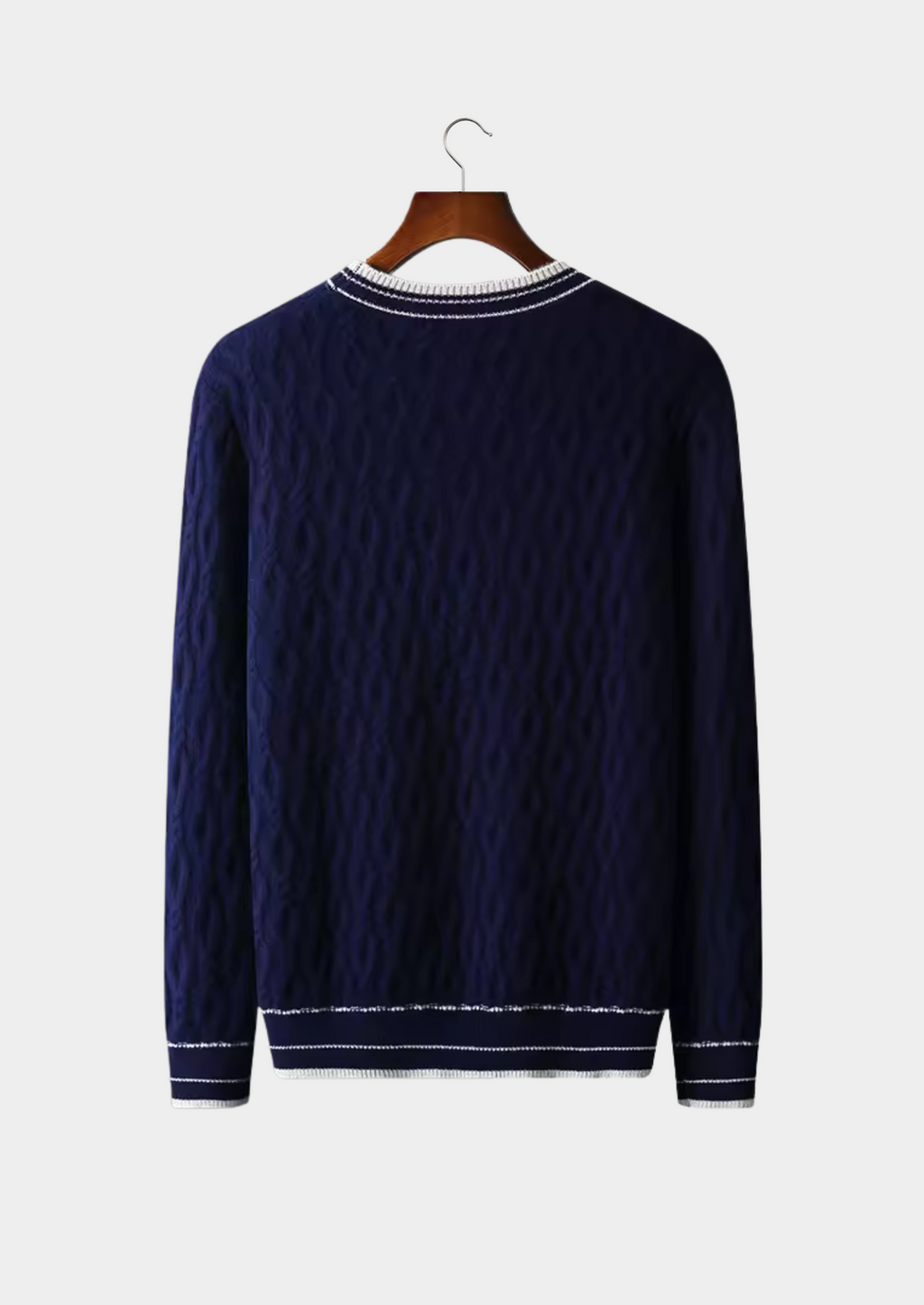 Ull Grå Crewneck Mjuk Regular Fit 5