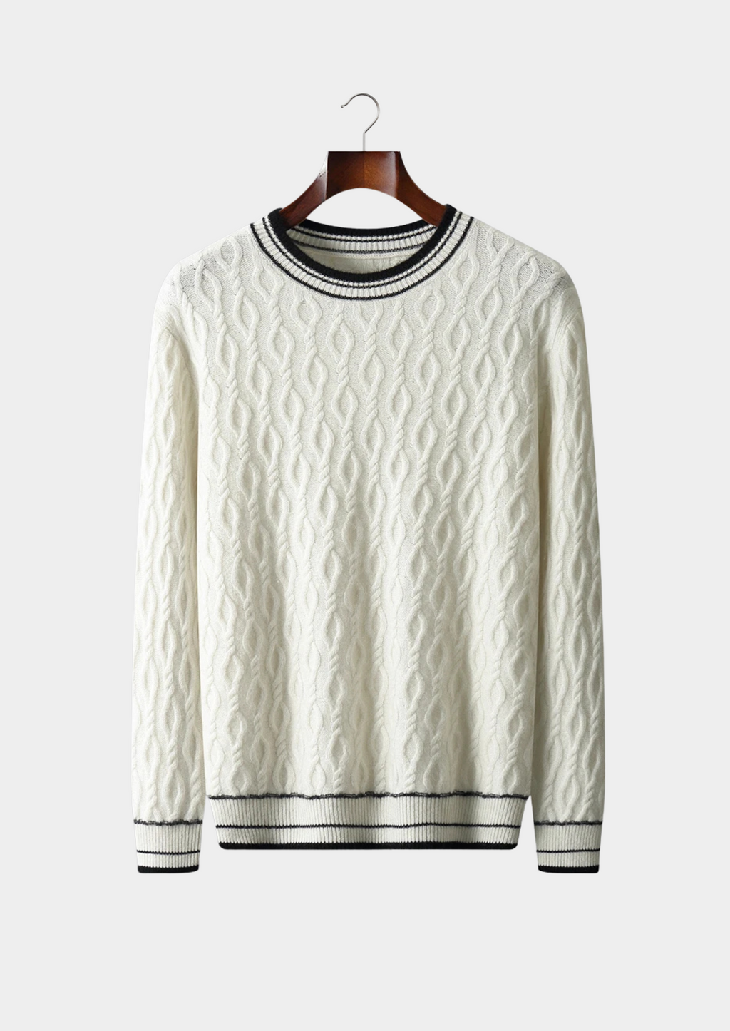 Ull Grå Crewneck Mjuk Regular Fit 6