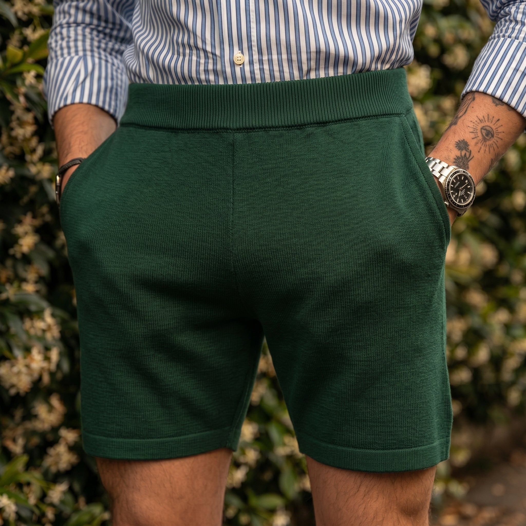 Stickade Shorts Bekväm Passform