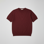 Stickad t-shirt med mönster