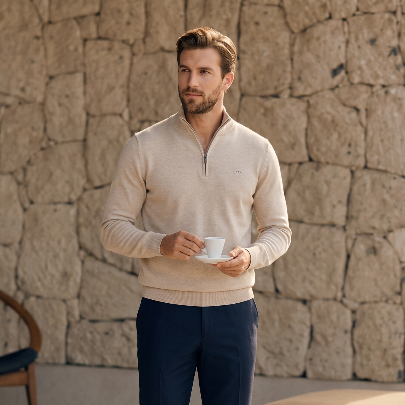 Elegant Half-Zip Tröja