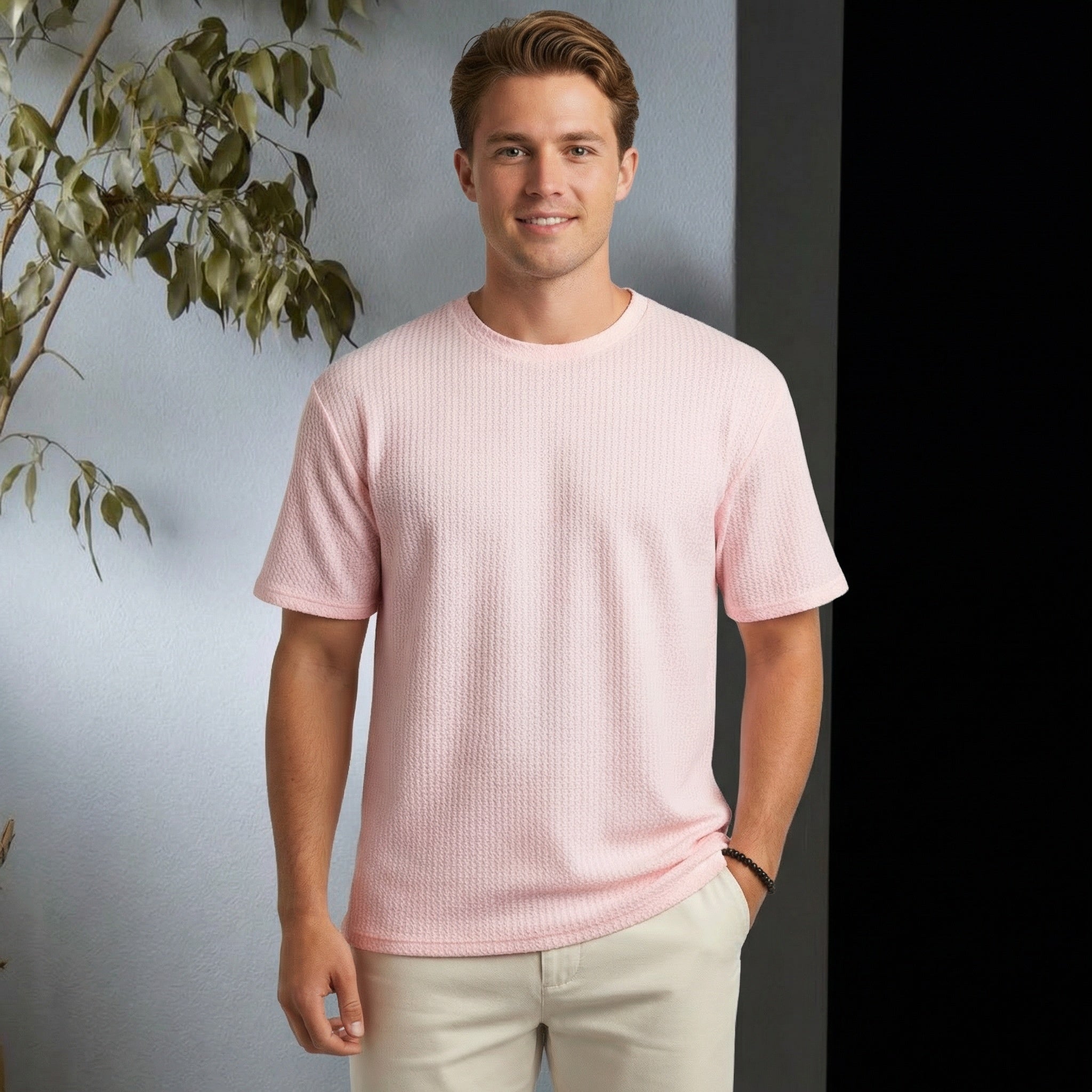 Tidlös t-shirt med subtil struktur